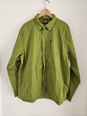 Vintage Oakley Software Jacket Mens Extra Large Green Windbreaker Lightweight